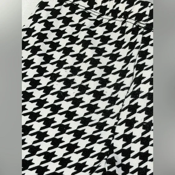 Btween Girls Set 4T Houndstooth Flare Pants Ribbed Top Faux Leather Jacket 3pc - Picture 4 of 15